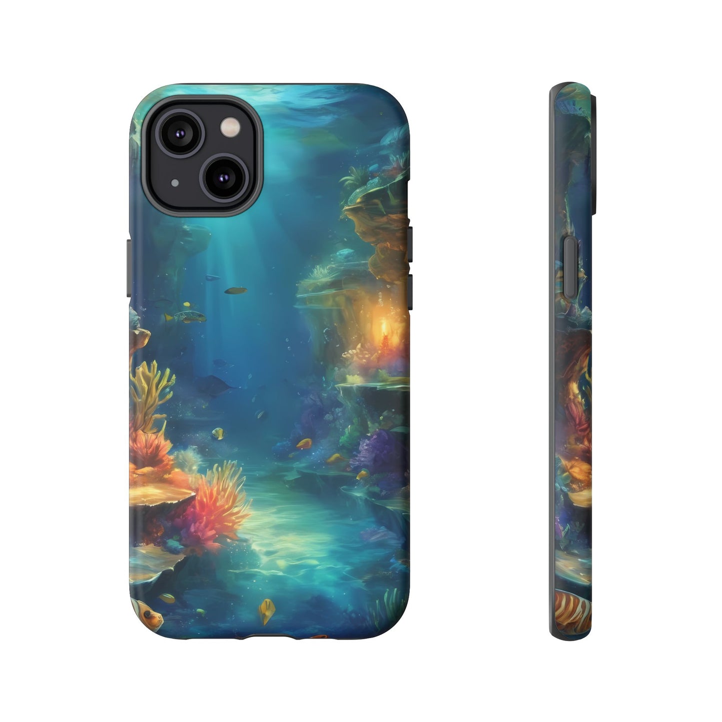 Oceanic Depths Stylish Unique UV Protected Phone Case for iPhone 8–16 Pro Max, iPhone 8 Plus–13 Mini, iPhone XS–XS Max, iPhone 11–14 Pro Max - Designed by Thalia