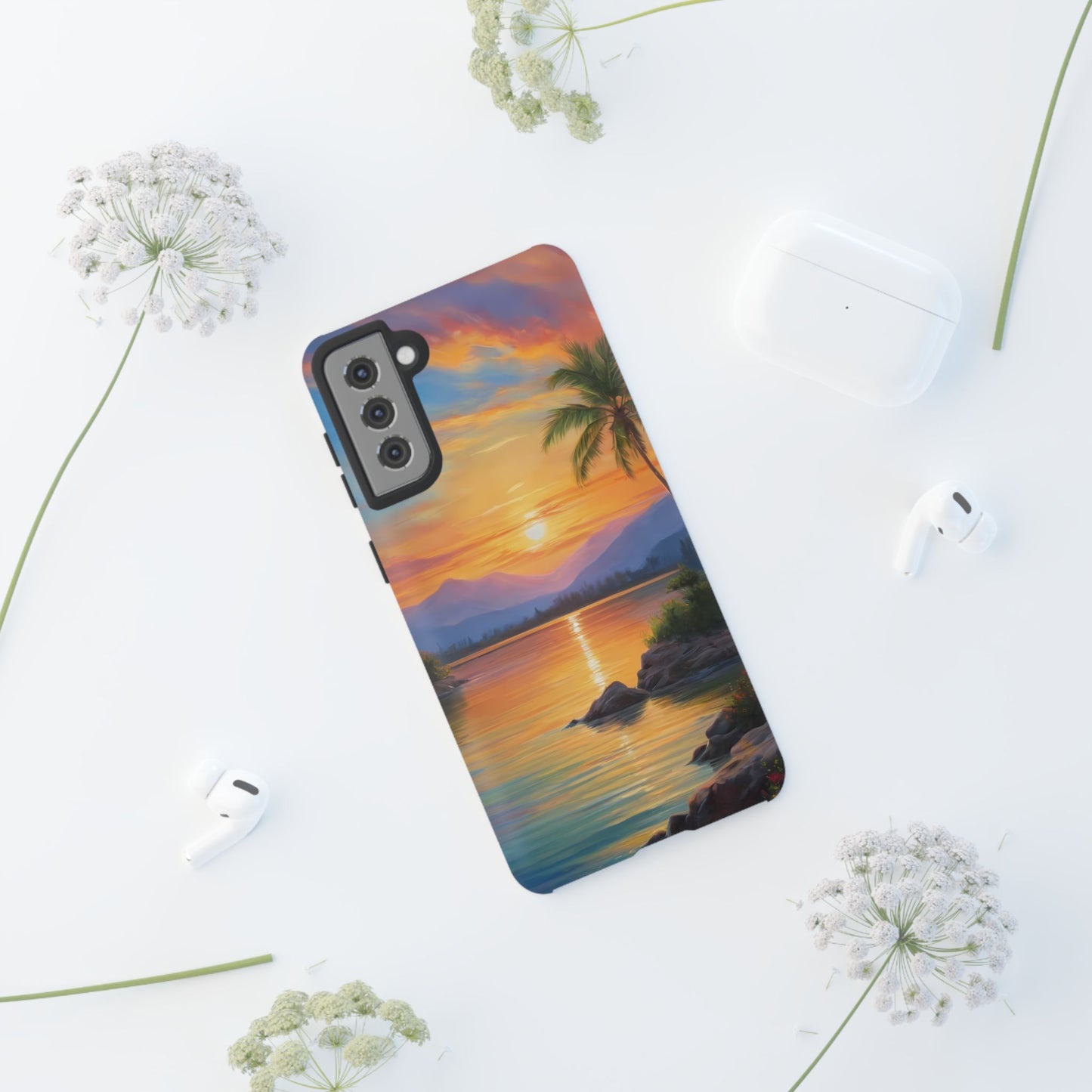 Sunset Serenade Custom Phone Case for Samsung Galaxy S10–S10 Plus, S20–S20 Ultra, S21, S22, S23, S24 Ultra - Designed by Thalia