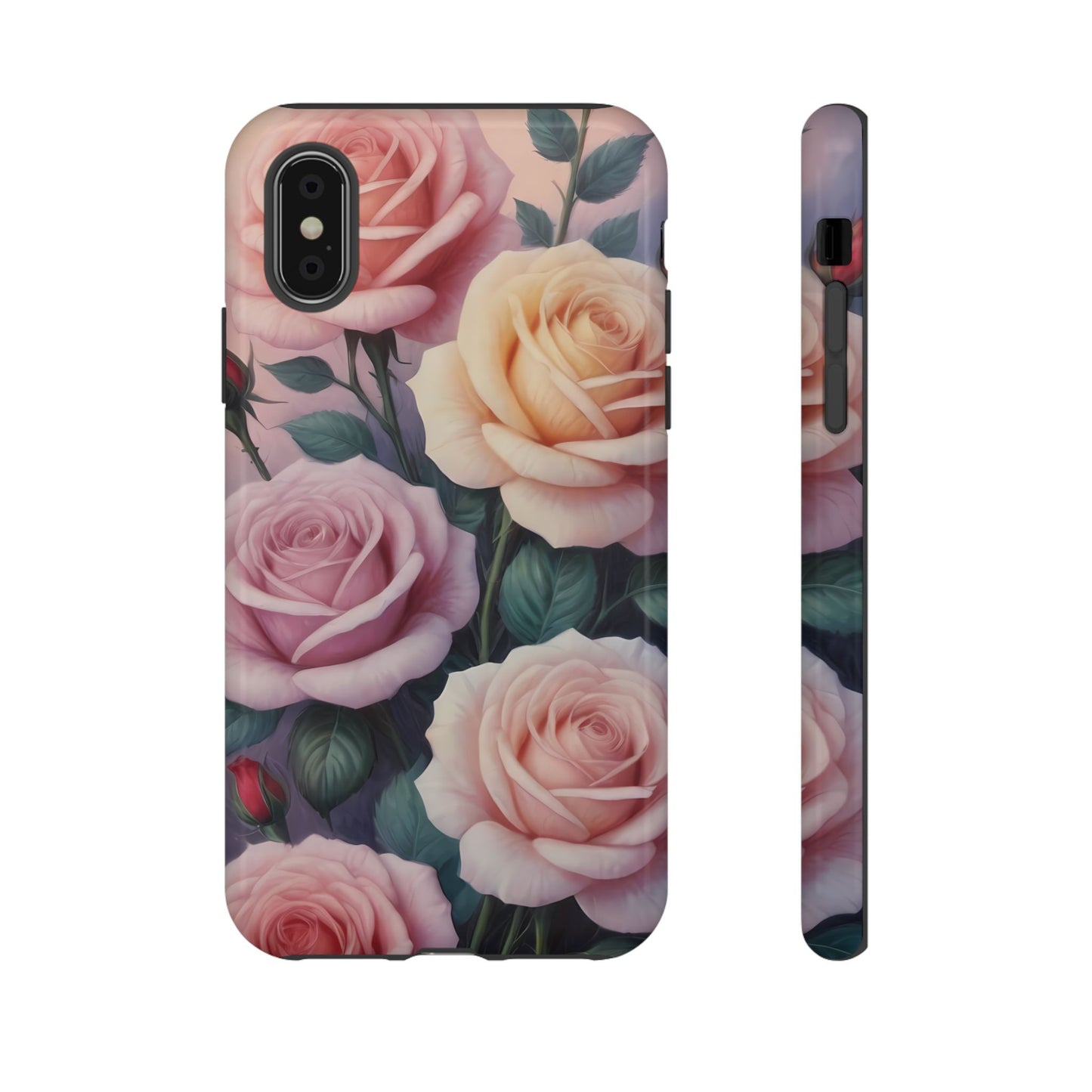 Bloom with Style - Roses Custom Phone Case for iPhone 8–16 Pro Max, iPhone 8 Plus–13 Mini, iPhone XS–XS Max, iPhone 11–14 Pro Max - Designed by Thalia