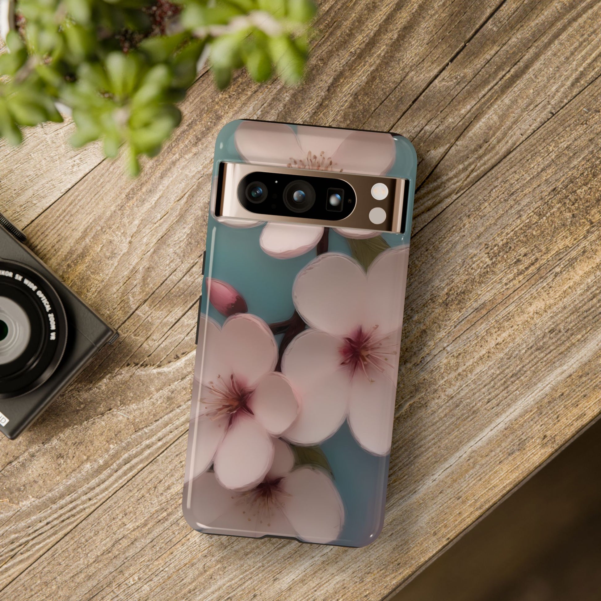 Cherry Blossom Custom Phone Case for Google Pixel 8 Pro, Pixel 8, Pixel 7, Pixel 6 Pro, Pixel 6, Pixel 5 5G - Designed by Thalia