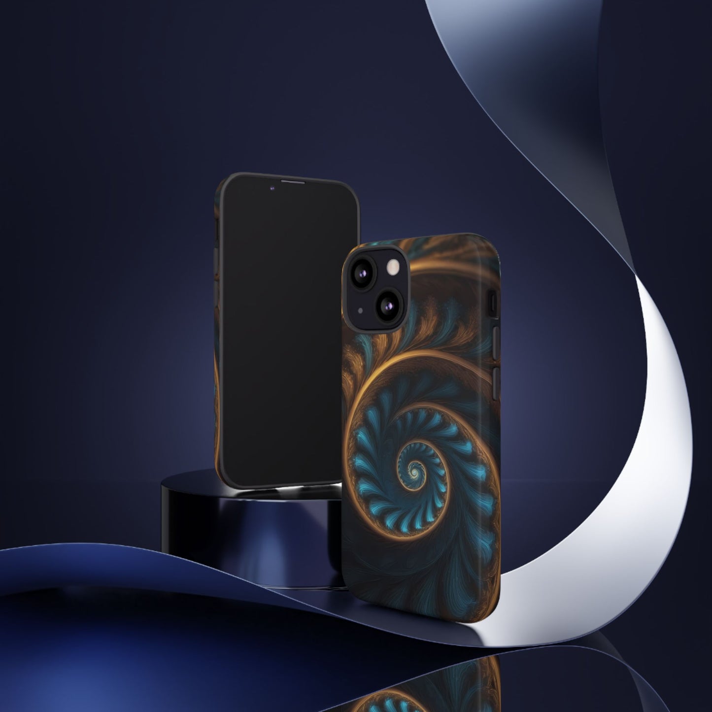 3D Fractal Phone Case for iPhone 8–16 Pro Max, Pixel 5–8 Pro, Galaxy S10–S24 Ultra - Designed by Thalia