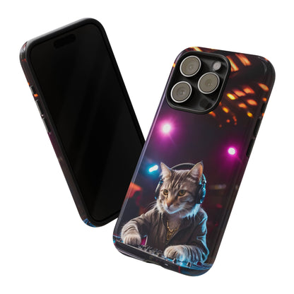 DJ Kitty Phone Case for iPhone 8–16 Pro Max, iPhone 8 Plus–13 Mini, iPhone XS–XS Max, iPhone 11–14 Pro Max - Designed by Thalia