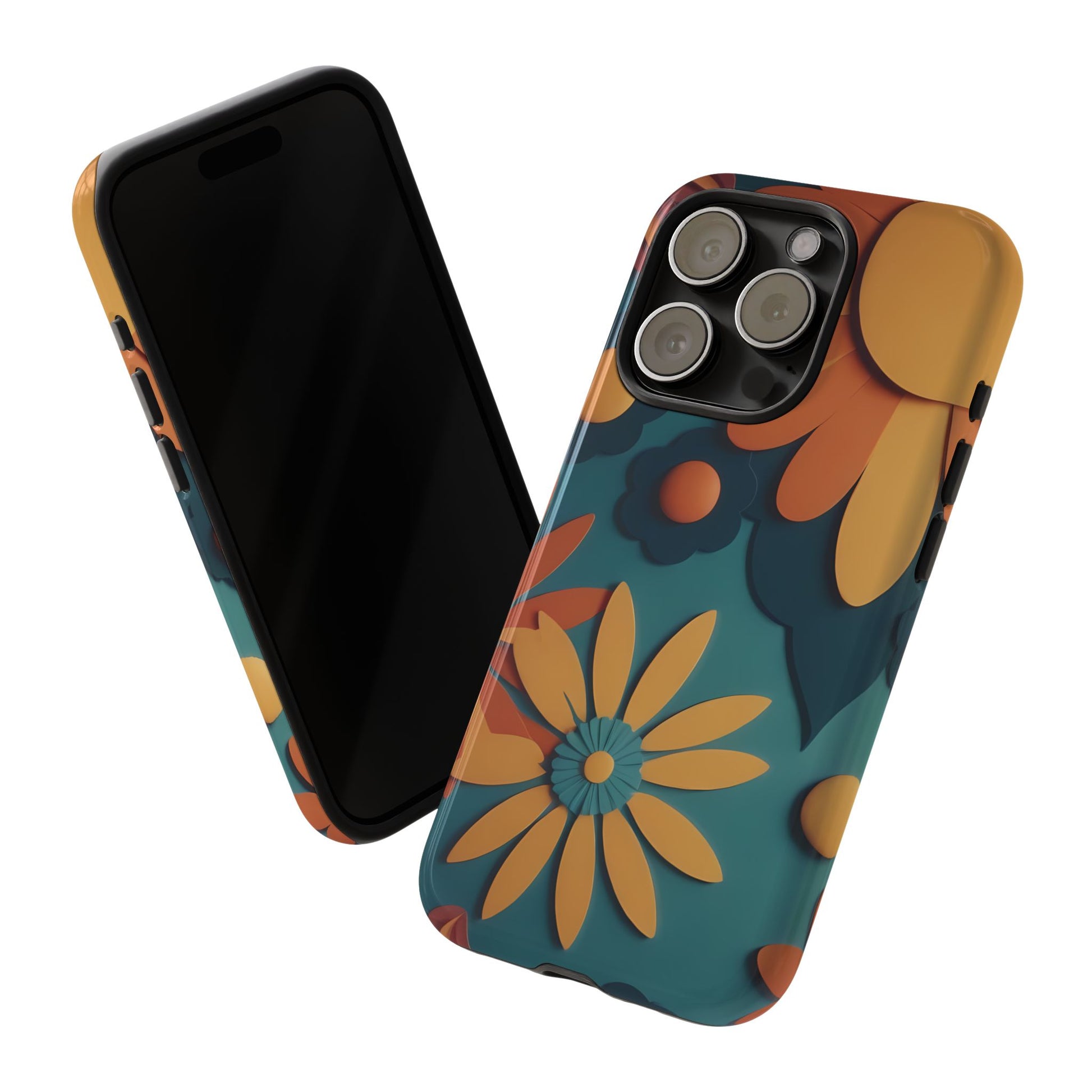 70s Retro Phone Case for iPhone 8–16 Pro Max, iPhone 8 Plus–13 Mini, iPhone XS–XS Max, iPhone 11–14 Pro Max - Designed by Thalia