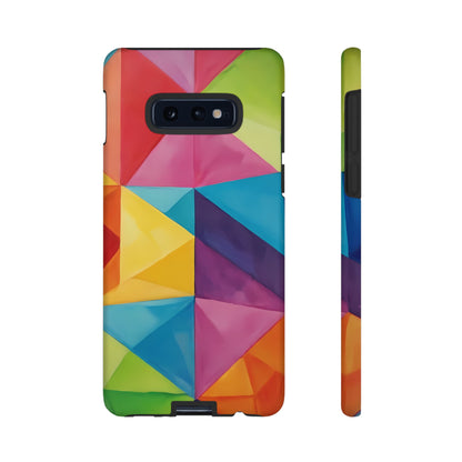 Geometric Play Custom Phone Case for Samsung Galaxy S10–S10 Plus, S20–S20 Ultra, S21, S22, S23, S24 Ultra - Designed by Thalia