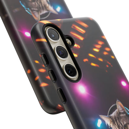 DJ Kitty Phone Case for iPhone 8–16 Pro Max, Pixel 5–8 Pro, Galaxy S10–S24 Ultra - Designed by Thalia