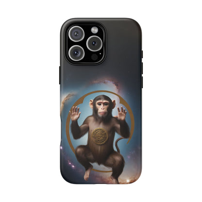 Chinese Zodiac Monkey Custom Phone Case for iPhone 8–16 Pro Max, Pixel 5–8 Pro, Galaxy S10–S24 Ultra - Designed by Thalia