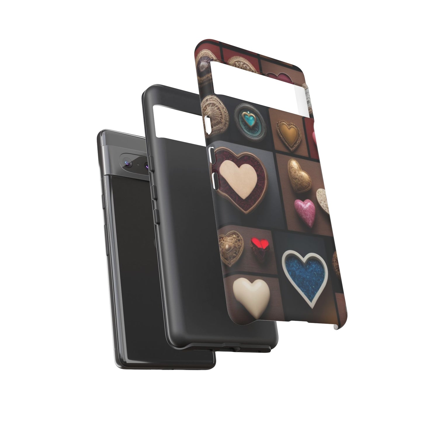 Love Button Phone Case for iPhone 8–16 Pro Max, Pixel 5–8 Pro, Galaxy S10–S24 Ultra - Designed by Thalia