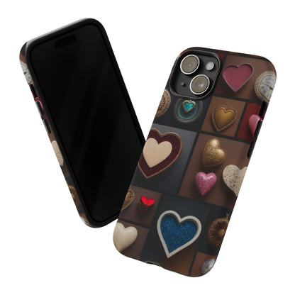 Love Button Phone Case for iPhone 8–16 Pro Max, Pixel 5–8 Pro, Galaxy S10–S24 Ultra - Designed by Thalia