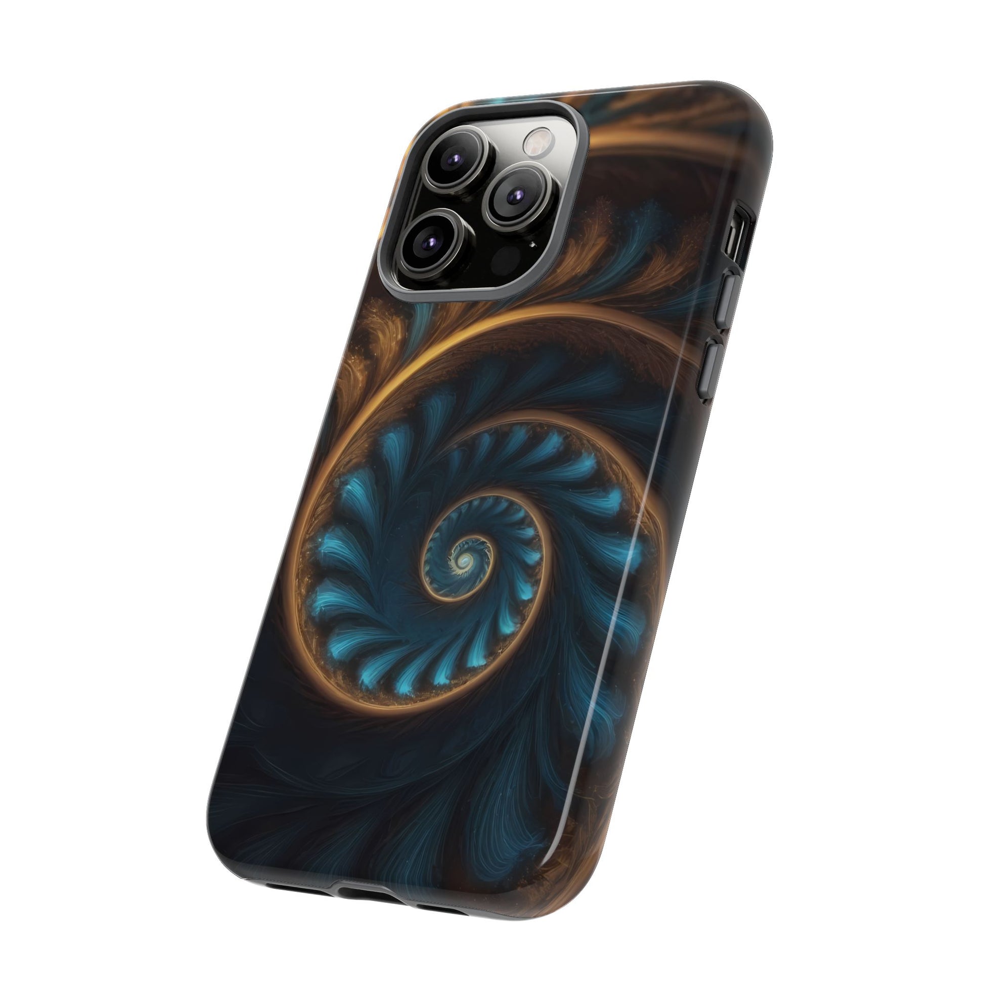 3D Fractal Phone Case for iPhone 8–16 Pro Max, Pixel 5–8 Pro, Galaxy S10–S24 Ultra - Designed by Thalia