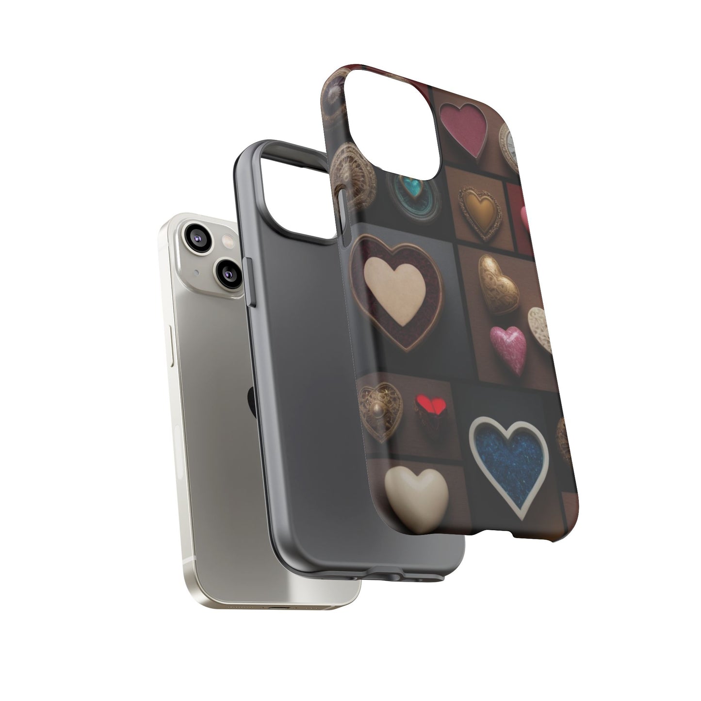 Love Button Phone Case for iPhone 8–16 Pro Max, Pixel 5–8 Pro, Galaxy S10–S24 Ultra - Designed by Thalia