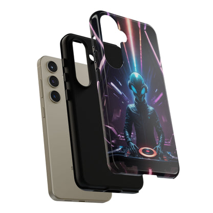 Alien DJ Phone Case for iPhone 8–16 Pro Max, Pixel 5–8 Pro, Galaxy S10–S24 Ultra - Designed by Thalia