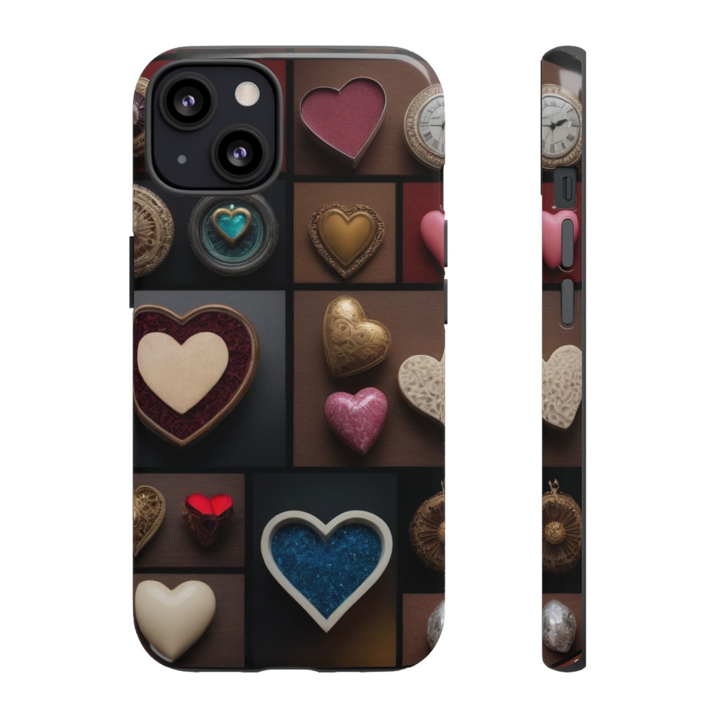 Love Button Phone Case for iPhone 8–16 Pro Max, Pixel 5–8 Pro, Galaxy S10–S24 Ultra - Designed by Thalia