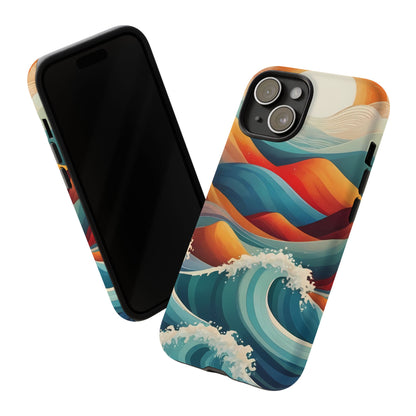 Retro Waves Phone Case for iPhone 8–16 Pro Max, Pixel 5–8 Pro, Galaxy S10–S24 Ultra - Designed by Thalia