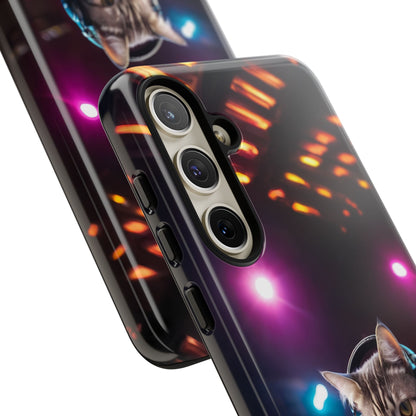 DJ Kitty Phone Case for iPhone 8–16 Pro Max, Pixel 5–8 Pro, Galaxy S10–S24 Ultra - Designed by Thalia