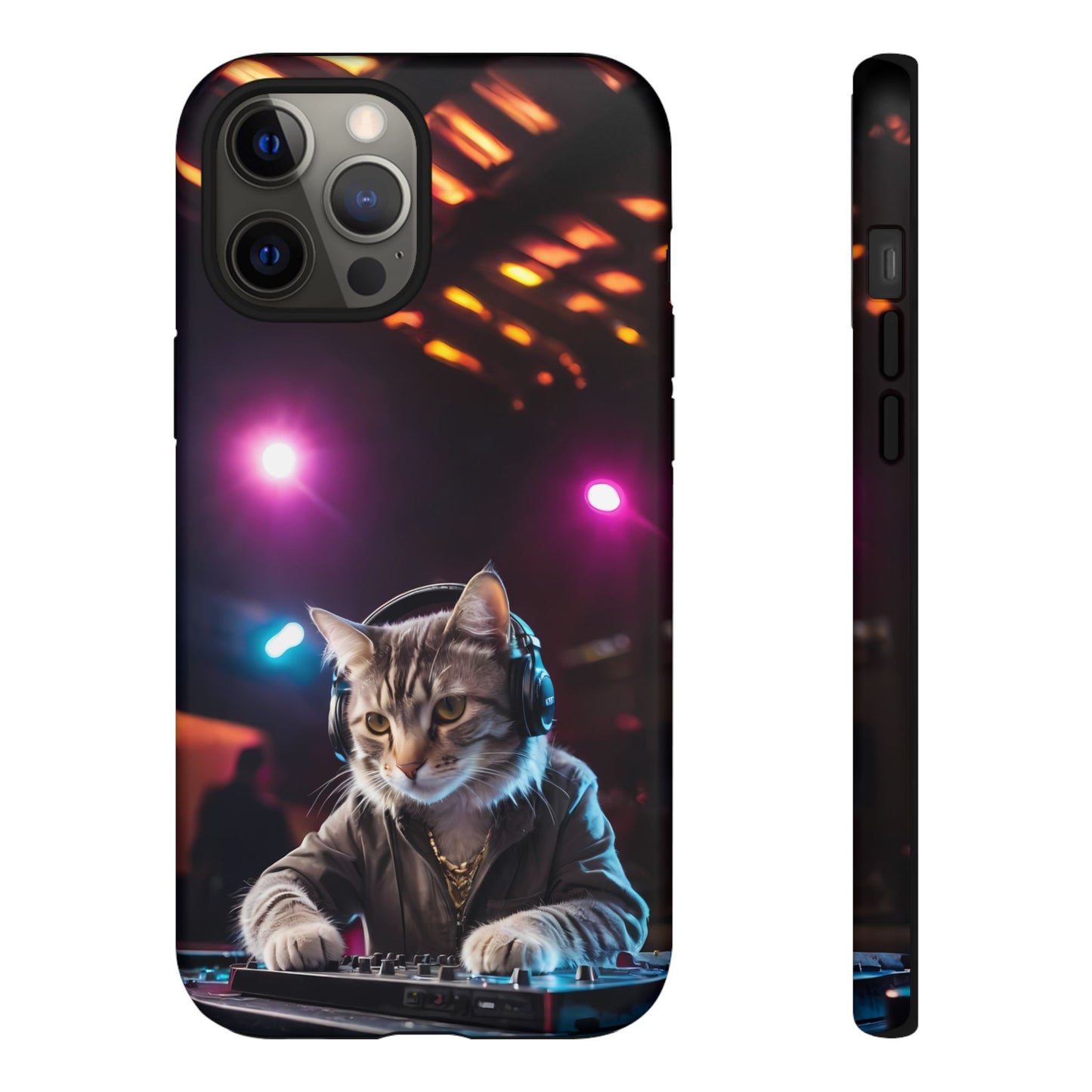 DJ Kitty Phone Case for iPhone 8–16 Pro Max, Pixel 5–8 Pro, Galaxy S10–S24 Ultra - Designed by Thalia