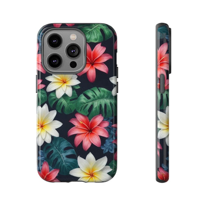 Hawaiian Flowers Phone Case for iPhone 8–16 Pro Max, iPhone 8 Plus–13 Mini, iPhone XS–XS Max, iPhone 11–14 Pro Max - Designed by Thalia