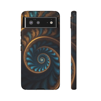 3D Fractal Phone Case for iPhone 8–16 Pro Max, Pixel 5–8 Pro, Galaxy S10–S24 Ultra - Designed by Thalia