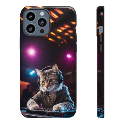 DJ Kitty Phone Case for iPhone 8–16 Pro Max, Pixel 5–8 Pro, Galaxy S10–S24 Ultra - Designed by Thalia