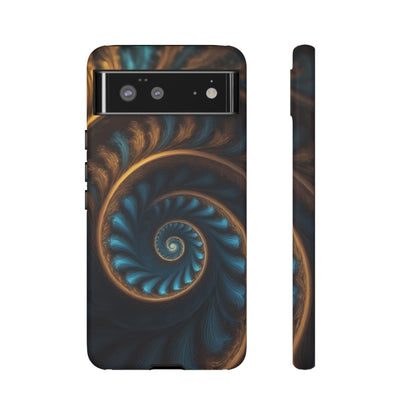 3D Fractal Phone Case for iPhone 8–16 Pro Max, Pixel 5–8 Pro, Galaxy S10–S24 Ultra - Designed by Thalia