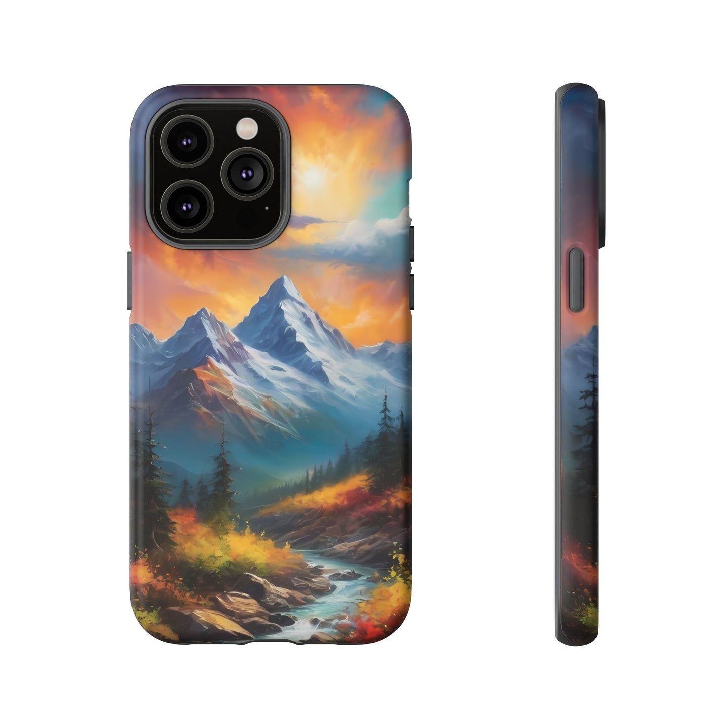 Mystic Mountains Stylish Unique UV Protected Phone Case for iPhone 8–16 Pro Max, iPhone 8 Plus–13 Mini, iPhone XS–XS Max, iPhone 11–14 Pro Max - Designed by Thalia