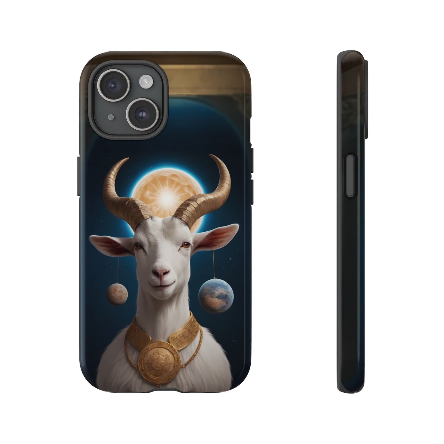 Chinese Zodiac Goat Phone Case for iPhone 8–16 Pro Max, iPhone 8 Plus–13 Mini, iPhone XS–XS Max, iPhone 11–14 Pro Max - Designed by Thalia