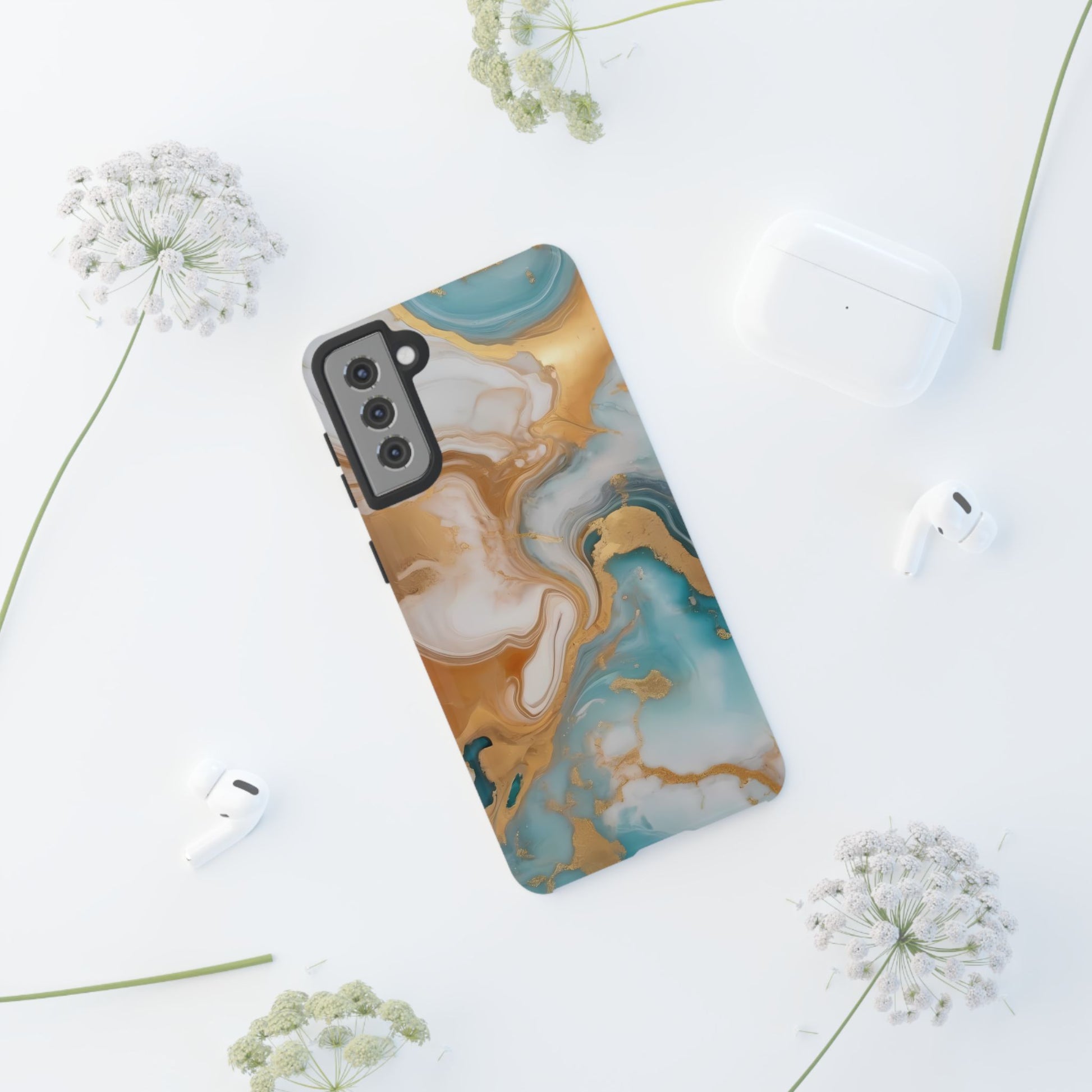 Marble Hues Phone Case for iPhone 8–16 Pro Max, Pixel 5–8 Pro, Galaxy S10–S24 Ultra - Designed by Thalia