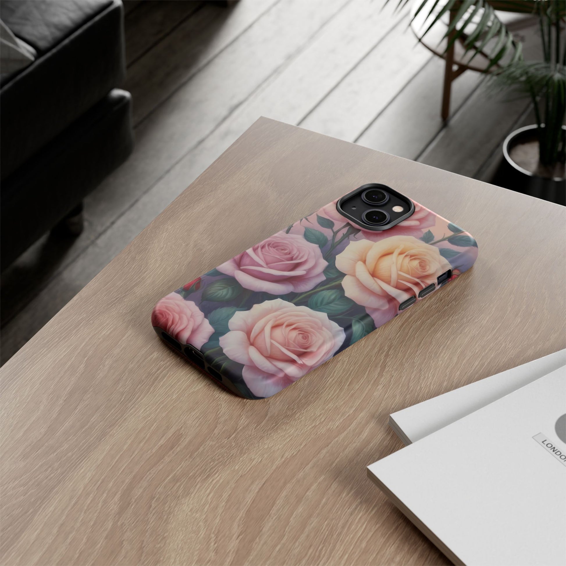 Bloom with Style - Roses Custom Phone Case for iPhone 8–16 Pro Max, iPhone 8 Plus–13 Mini, iPhone XS–XS Max, iPhone 11–14 Pro Max - Designed by Thalia