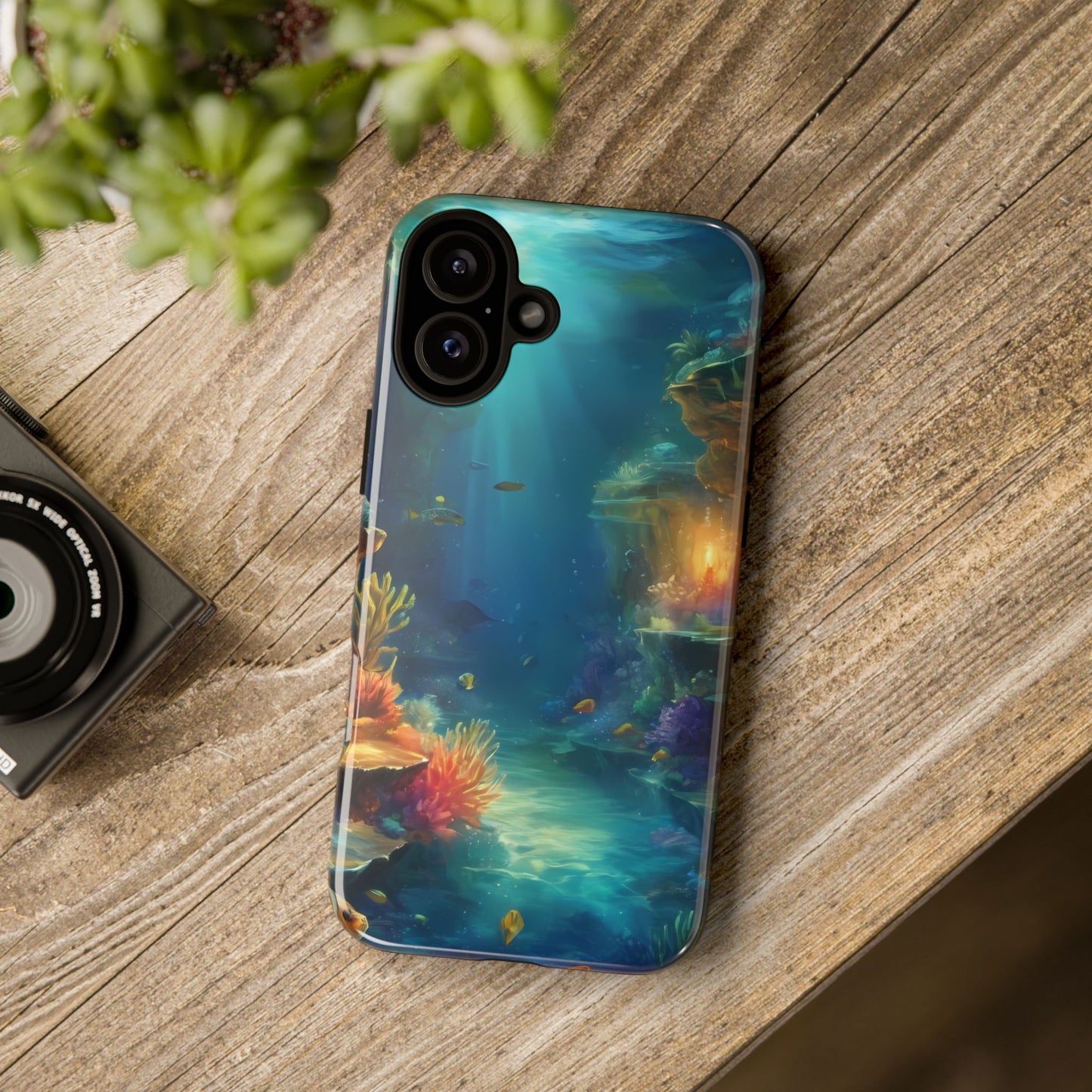 Oceanic Depths Stylish Unique UV Protected Phone Case for iPhone 8–16 Pro Max, iPhone 8 Plus–13 Mini, iPhone XS–XS Max, iPhone 11–14 Pro Max - Designed by Thalia