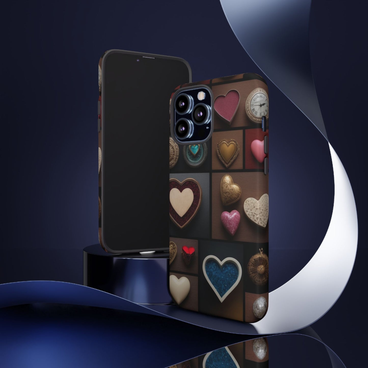 Love Button Phone Case for iPhone 8–16 Pro Max, Pixel 5–8 Pro, Galaxy S10–S24 Ultra - Designed by Thalia