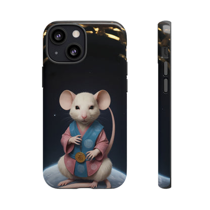 Chinese Zodiac Rat Phone Case for iPhone 8–16 Pro Max, iPhone 8 Plus–13 Mini, iPhone XS–XS Max, iPhone 11–14 Pro Max - Designed by Thalia