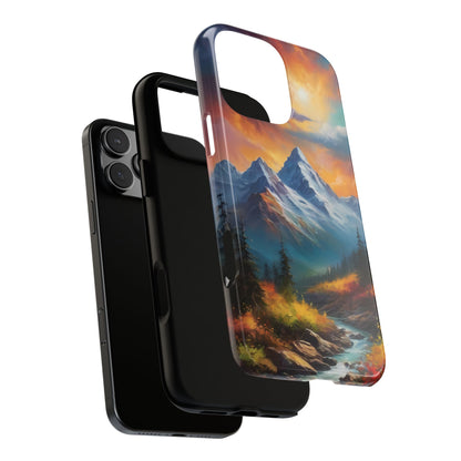 Mystic Mountains Stylish Unique UV Protected Phone Case for iPhone 8–16 Pro Max, iPhone 8 Plus–13 Mini, iPhone XS–XS Max, iPhone 11–14 Pro Max - Designed by Thalia