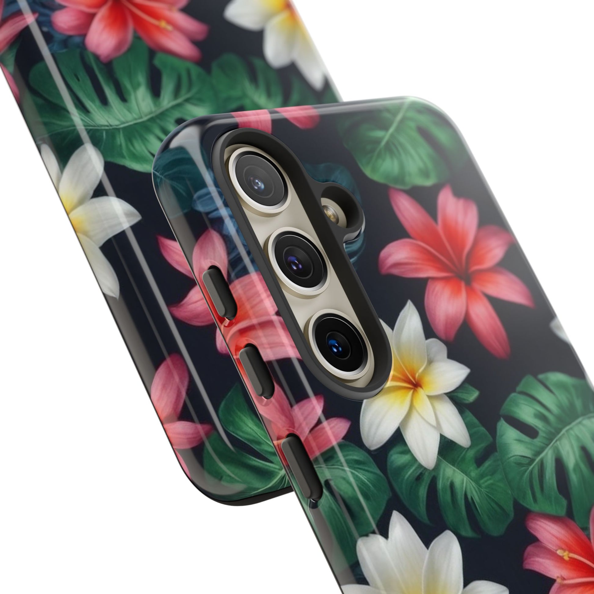 Hawaiian Flowers Custom Phone Case for Samsung Galaxy S10–S10 Plus, S20–S20 Ultra, S21, S22, S23, S24 Ultra - Designed by Thalia