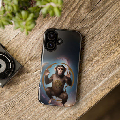 Chinese Zodiac Monkey Custom Phone Case for iPhone 8–16 Pro Max, Pixel 5–8 Pro, Galaxy S10–S24 Ultra - Designed by Thalia