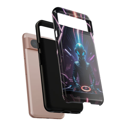 Alien DJ Phone Case for iPhone 8–16 Pro Max, Pixel 5–8 Pro, Galaxy S10–S24 Ultra - Designed by Thalia