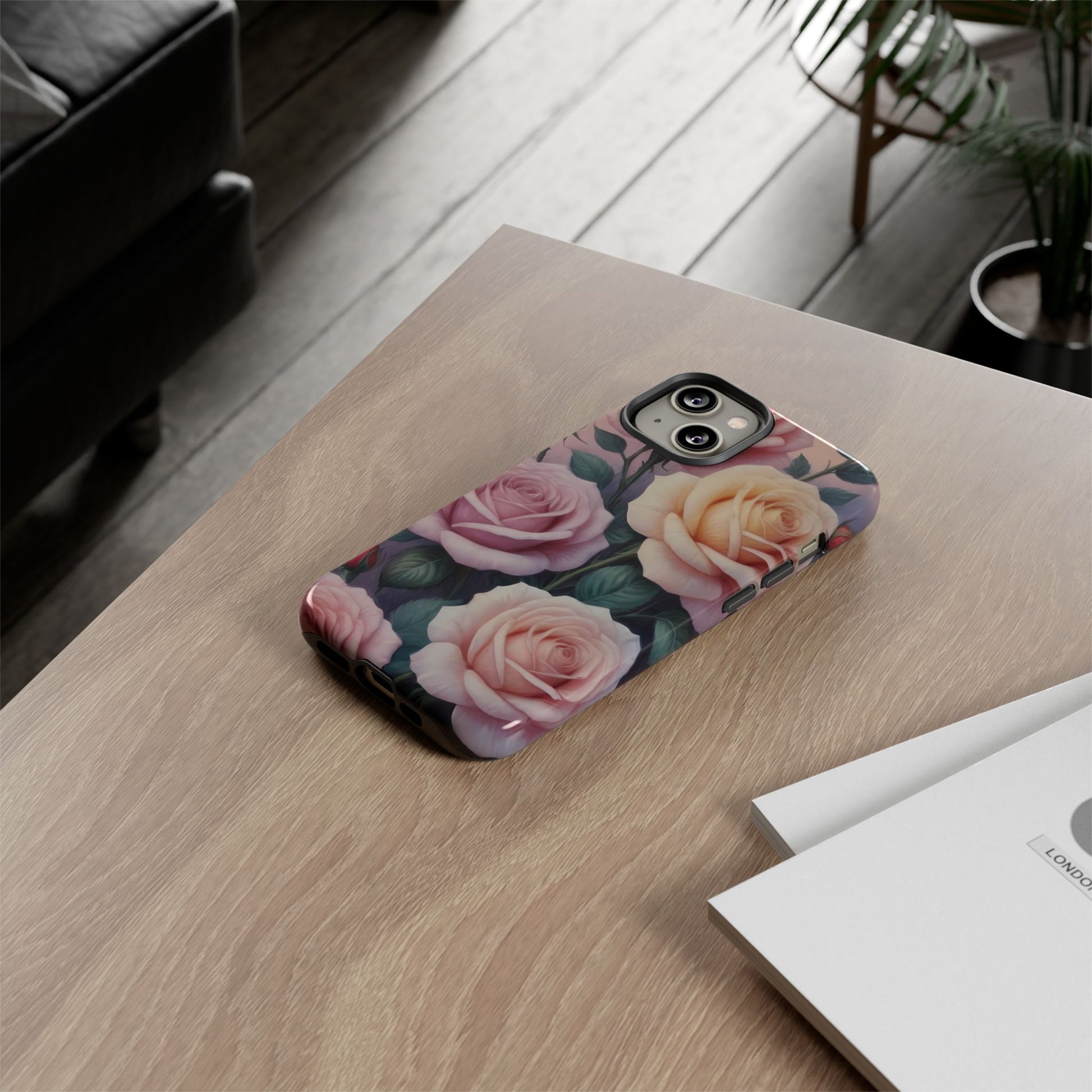 Bloom with Style - Roses Custom Phone Case for iPhone 8–16 Pro Max, iPhone 8 Plus–13 Mini, iPhone XS–XS Max, iPhone 11–14 Pro Max - Designed by Thalia