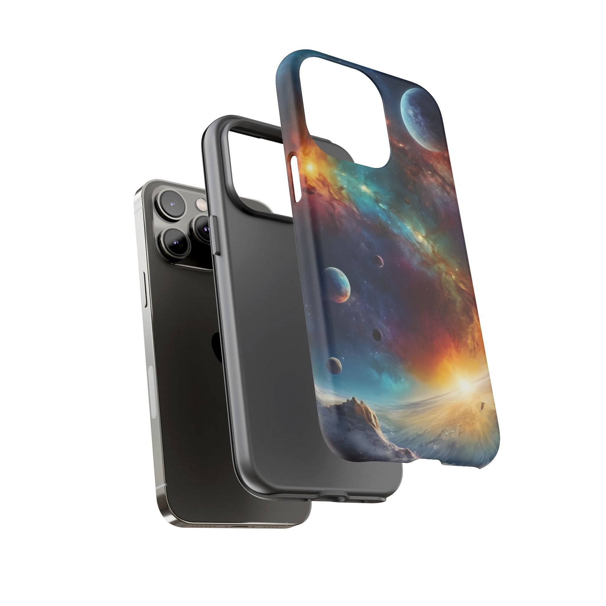 Cosmic Voyage Phone Case for iPhone 8–16 Pro Max, iPhone 8 Plus–13 Mini, iPhone XS–XS Max, iPhone 11–14 Pro Max - Designed by Thalia