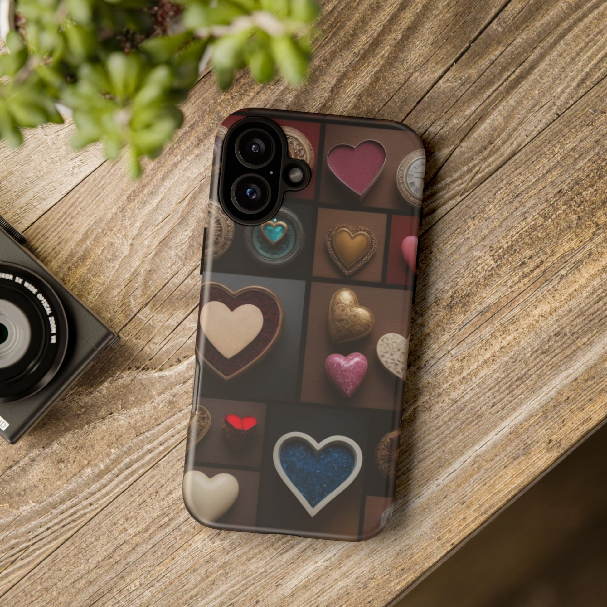 Love Button Phone Case for iPhone 8–16 Pro Max, Pixel 5–8 Pro, Galaxy S10–S24 Ultra - Designed by Thalia