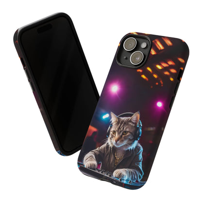 DJ Kitty Phone Case for iPhone 8–16 Pro Max, Pixel 5–8 Pro, Galaxy S10–S24 Ultra - Designed by Thalia