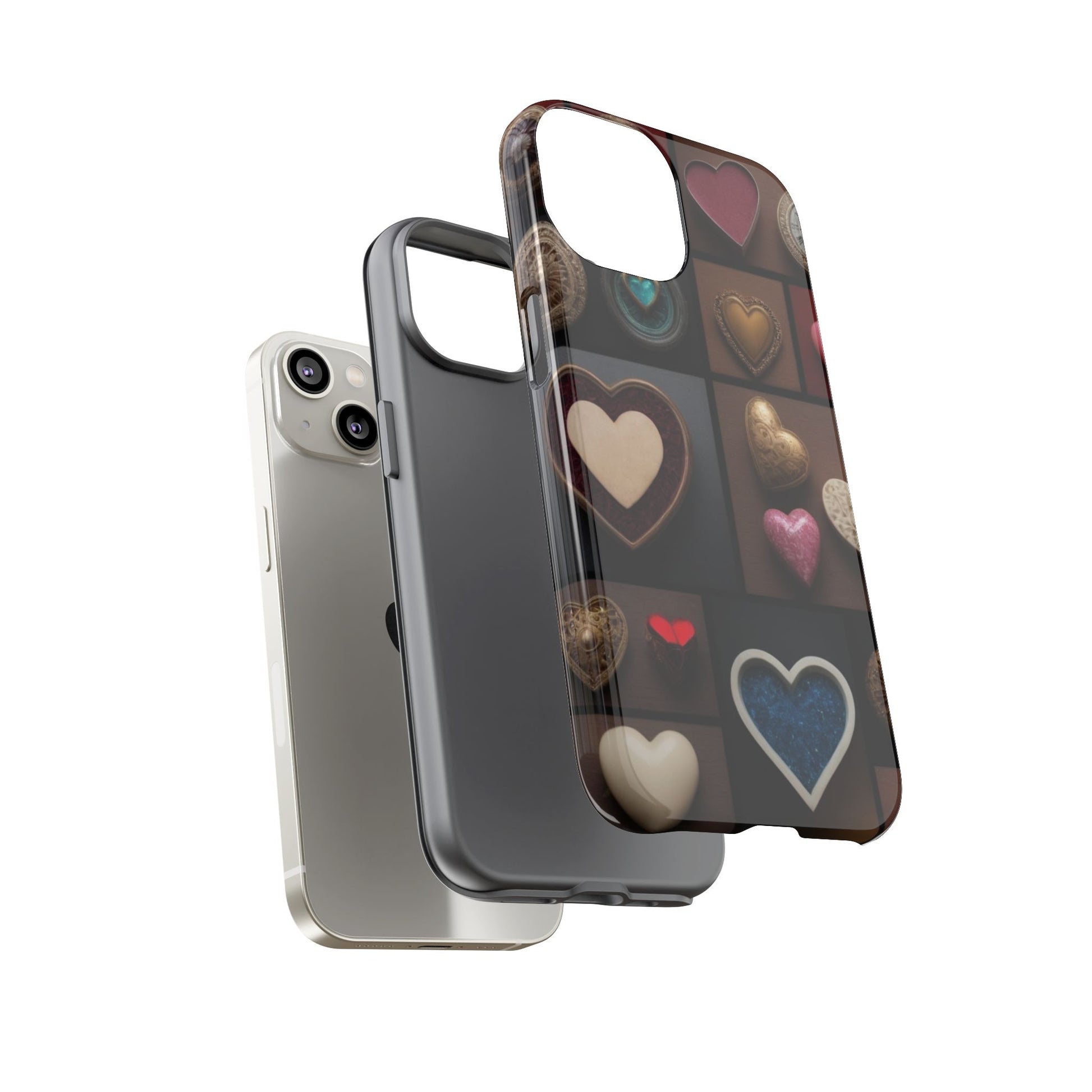 Love Button Phone Case for iPhone 8–16 Pro Max, Pixel 5–8 Pro, Galaxy S10–S24 Ultra - Designed by Thalia