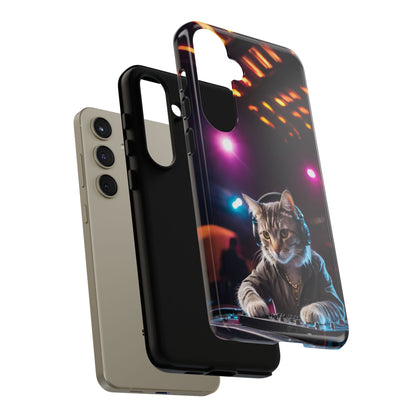 DJ Kitty Phone Case for iPhone 8–16 Pro Max, Pixel 5–8 Pro, Galaxy S10–S24 Ultra - Designed by Thalia