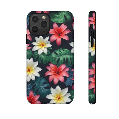 Hawaiian Flowers Phone Case for iPhone 8–16 Pro Max, iPhone 8 Plus–13 Mini, iPhone XS–XS Max, iPhone 11–14 Pro Max - Designed by Thalia