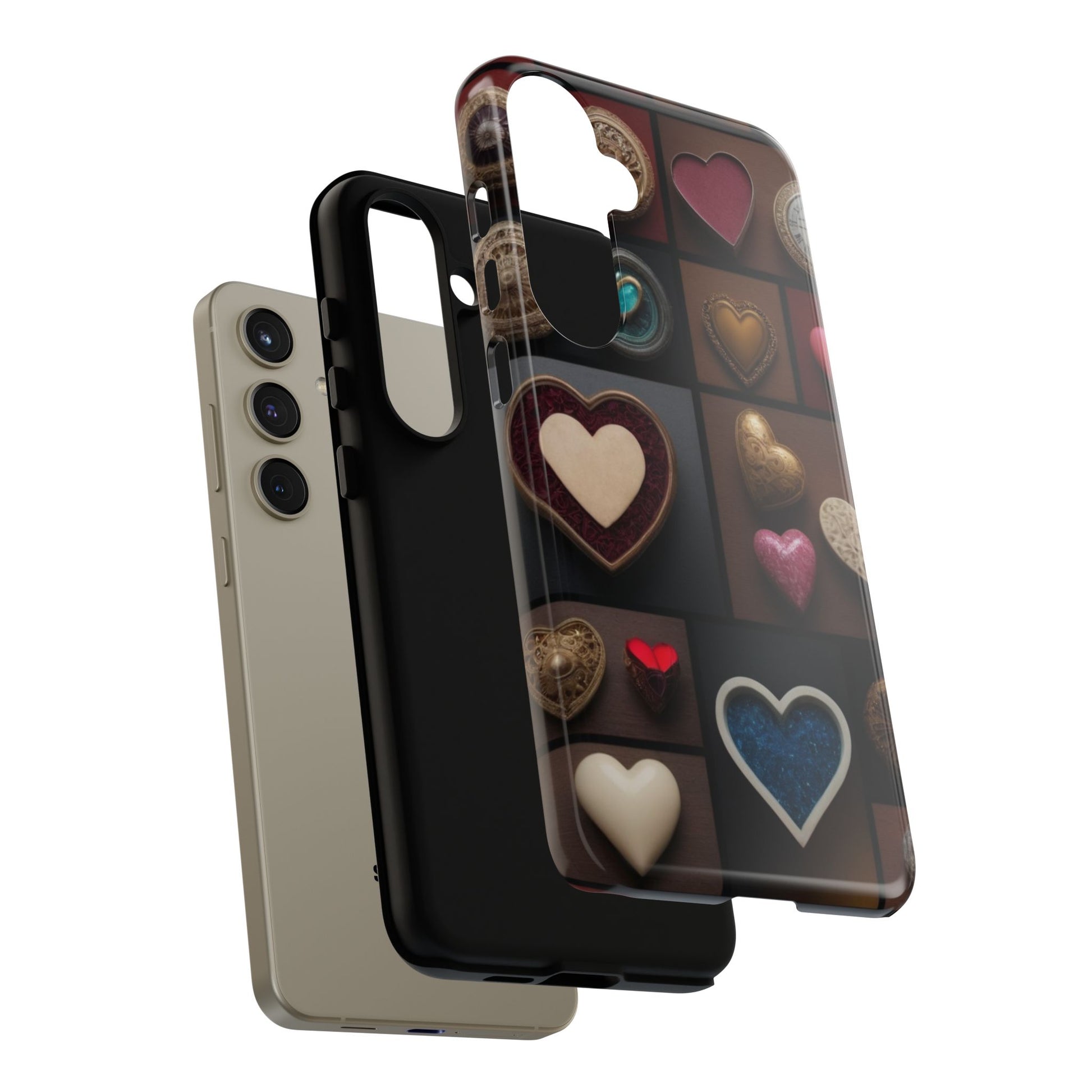 Love Button Phone Case for iPhone 8–16 Pro Max, Pixel 5–8 Pro, Galaxy S10–S24 Ultra - Designed by Thalia