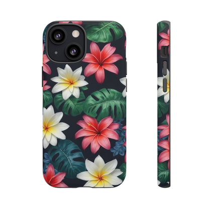 Hawaiian Flowers Phone Case for iPhone 8–16 Pro Max, iPhone 8 Plus–13 Mini, iPhone XS–XS Max, iPhone 11–14 Pro Max - Designed by Thalia