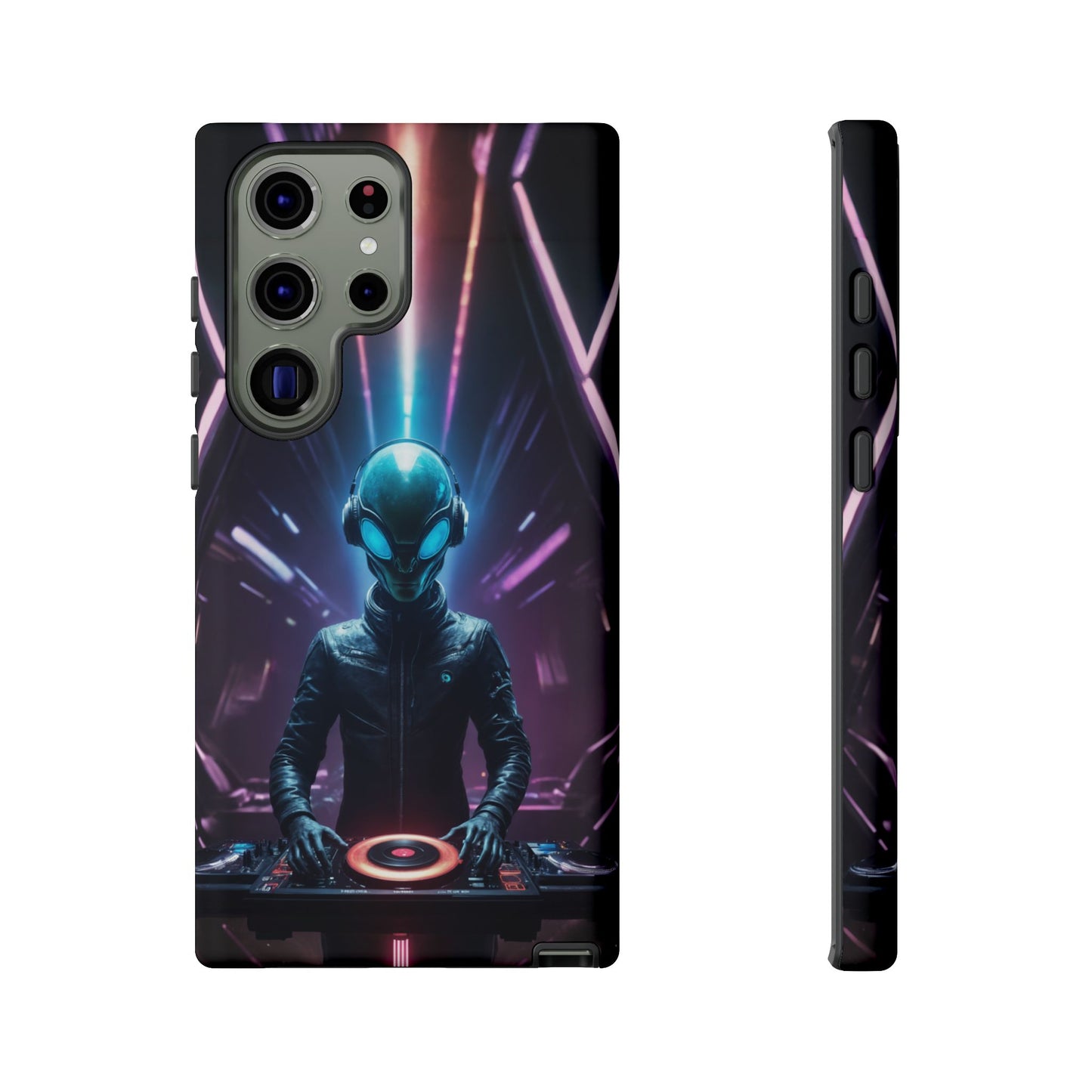 Alien DJ Phone Case for iPhone 8–16 Pro Max, Pixel 5–8 Pro, Galaxy S10–S24 Ultra - Designed by Thalia