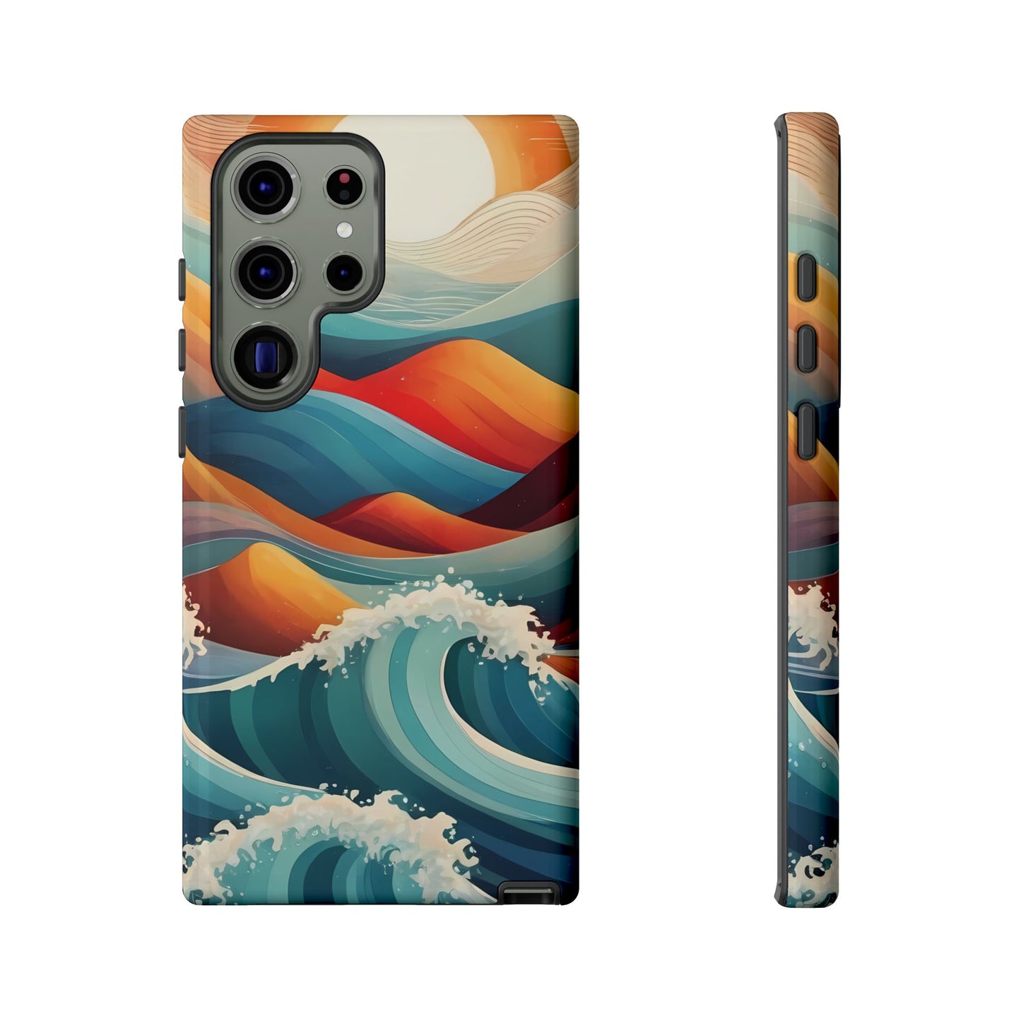 Retro Waves Phone Case for iPhone 8–16 Pro Max, Pixel 5–8 Pro, Galaxy S10–S24 Ultra - Designed by Thalia