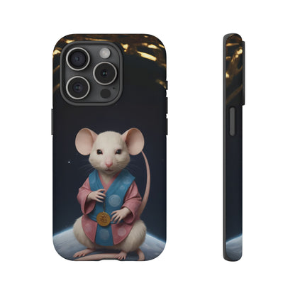 Chinese Zodiac Rat Phone Case for iPhone 8–16 Pro Max, iPhone 8 Plus–13 Mini, iPhone XS–XS Max, iPhone 11–14 Pro Max - Designed by Thalia