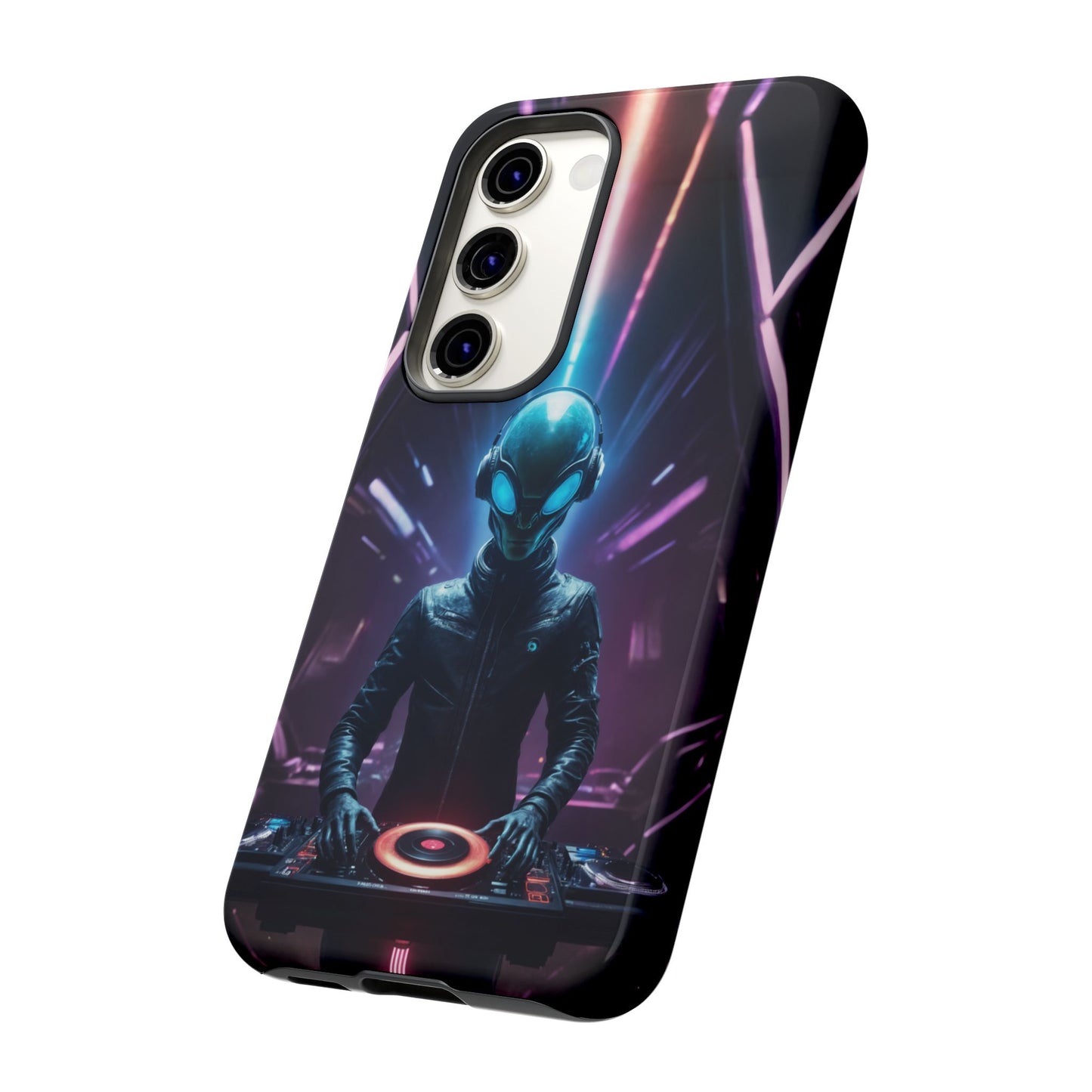 Alien DJ Phone Case for iPhone 8–16 Pro Max, Pixel 5–8 Pro, Galaxy S10–S24 Ultra - Designed by Thalia