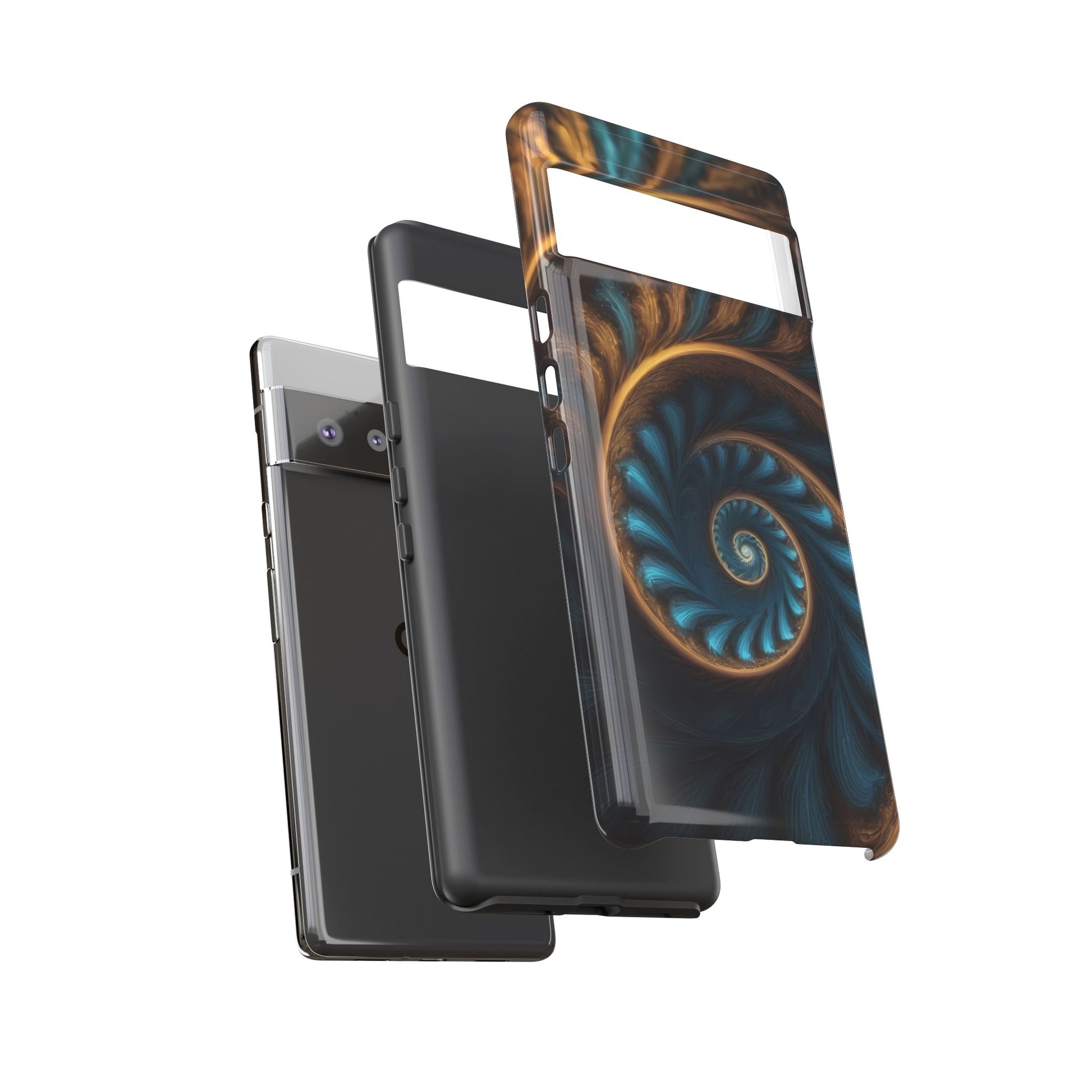 3D Fractal Custom Phone Case for Google Pixel 8 Pro, Pixel 8, Pixel 7, Pixel 6 Pro, Pixel 6, Pixel 5 5G - Designed by Thalia