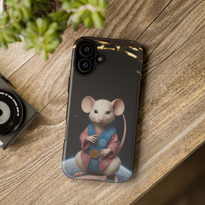 Chinese Zodiac Rat Phone Case for iPhone 8–16 Pro Max, iPhone 8 Plus–13 Mini, iPhone XS–XS Max, iPhone 11–14 Pro Max - Designed by Thalia