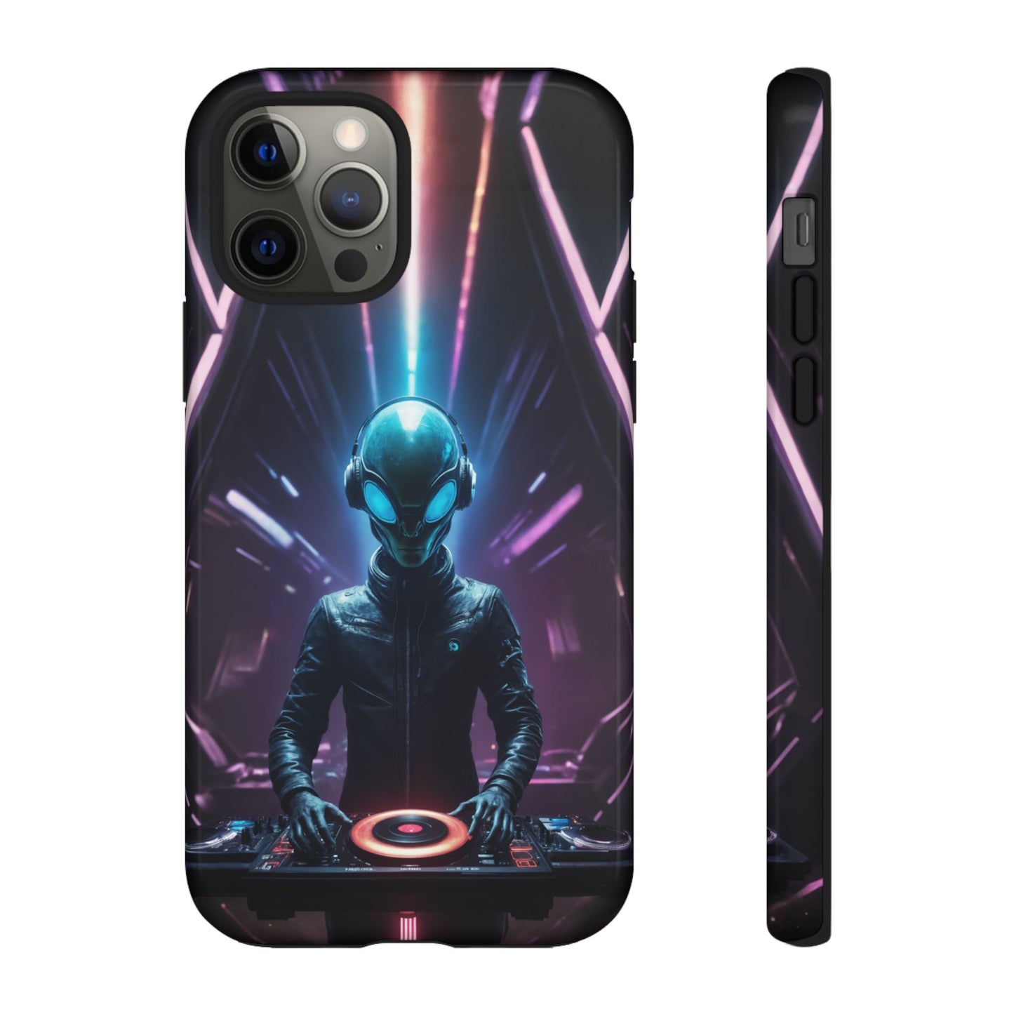 Alien DJ Phone Case for iPhone 8–16 Pro Max, Pixel 5–8 Pro, Galaxy S10–S24 Ultra - Designed by Thalia